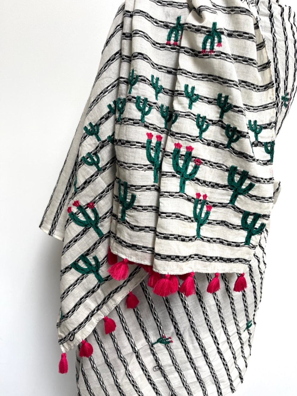Anthropologie, large cactus scarf, wrap by Seen/worn/kept. - Picture 7 of 12